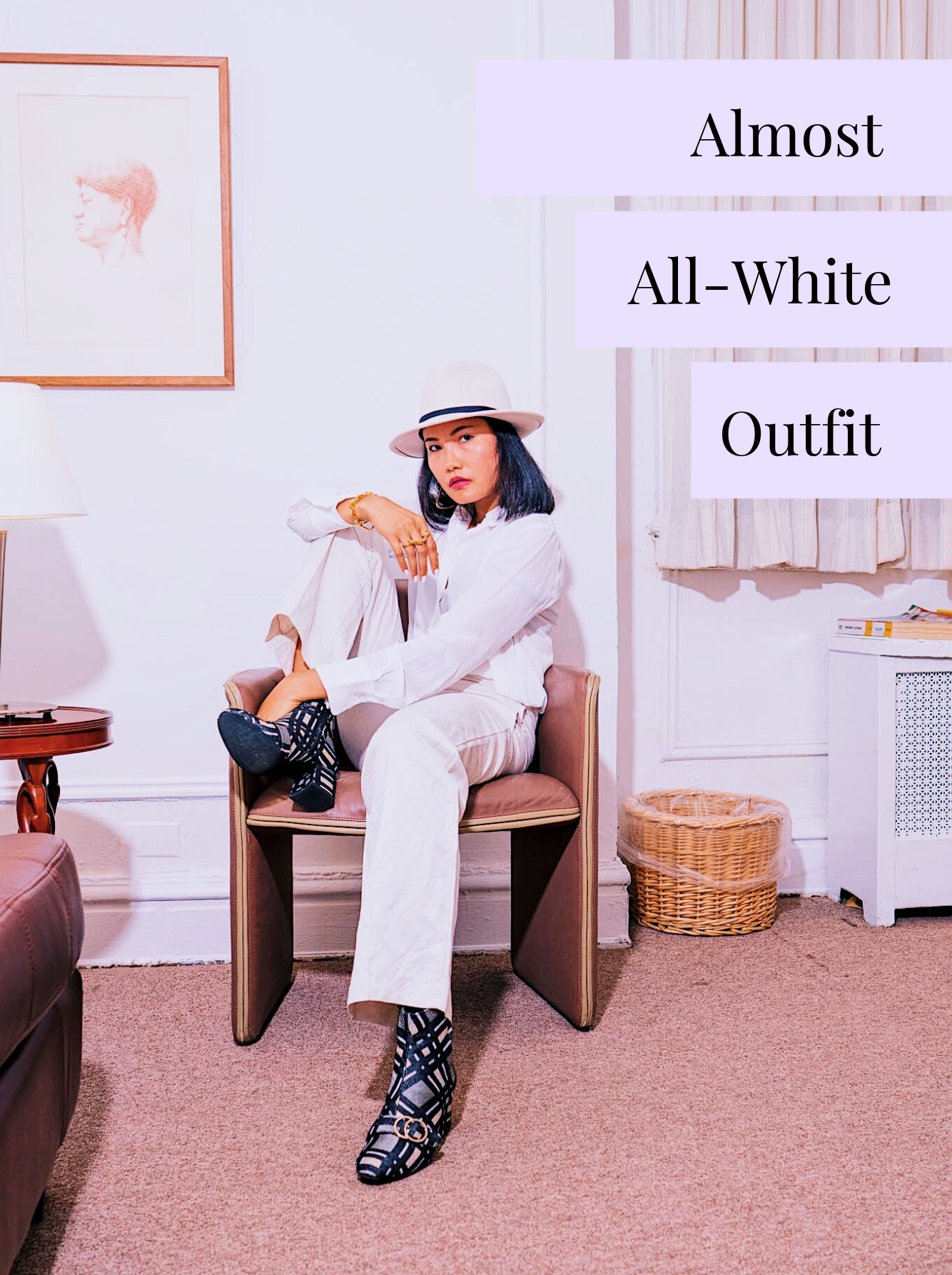 how to wear all white outfit from summer to fall 