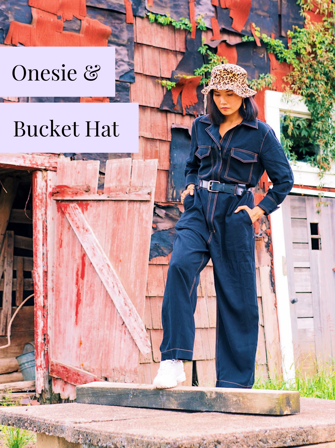 how to style jumpsuit and bucket hat for fall winter 2019