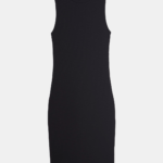 zara textured tube black dress