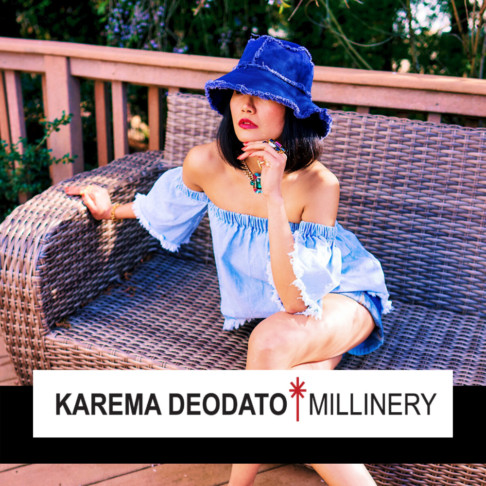 jimmy distressed white bucket hat by karema deodato millinery
