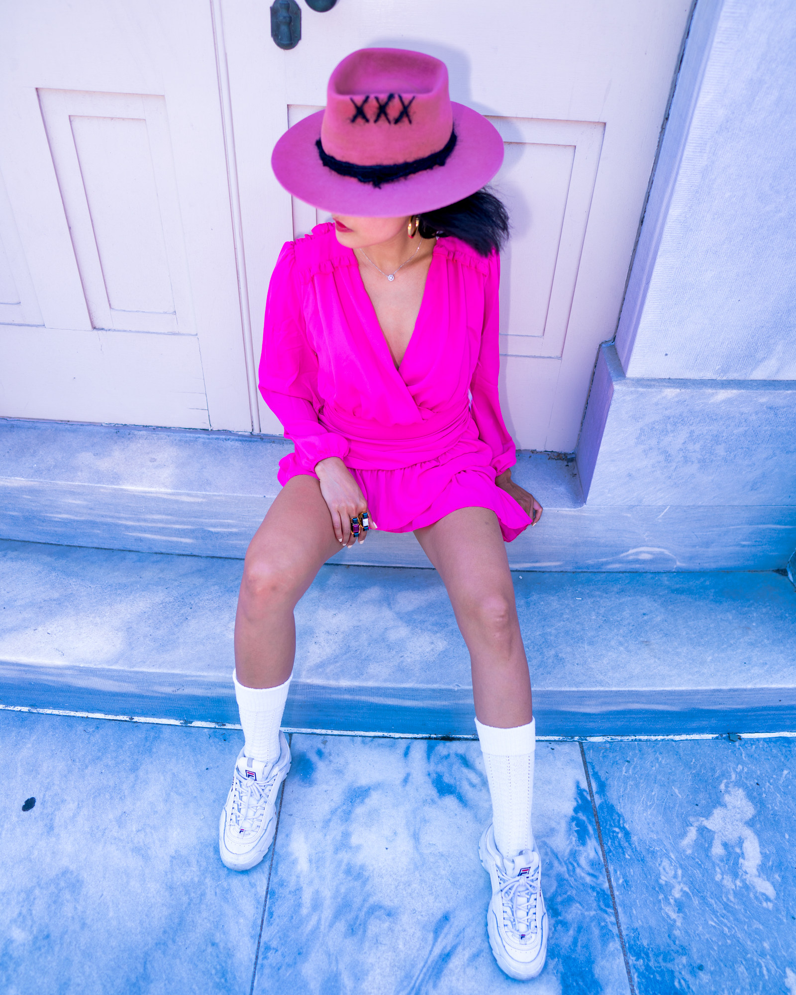 sitting pretty in pink felt hat from herbin co