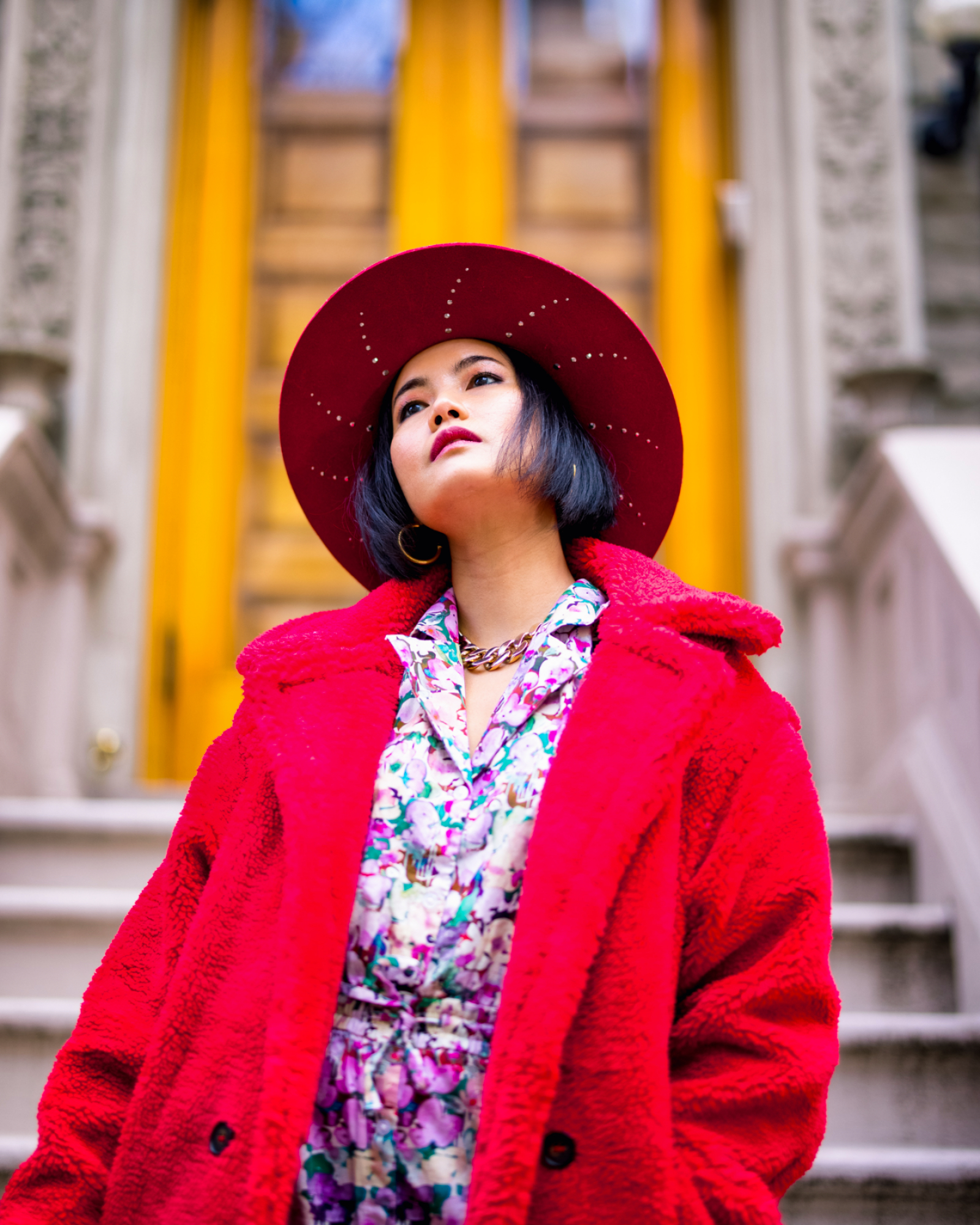 halo red hat by cha chas house autumn winter 2020 collection